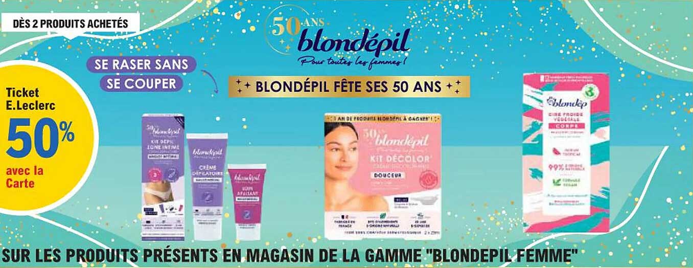 50% sur les produits Blondépil dès 2 produits achetés