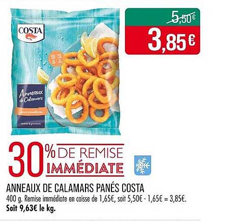 ANNEAUX DE CALAMARS PANÉS COSTA