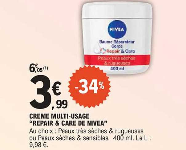 CREME MULTI-USAGE "REPAIR & CARE DE NIVEA"
