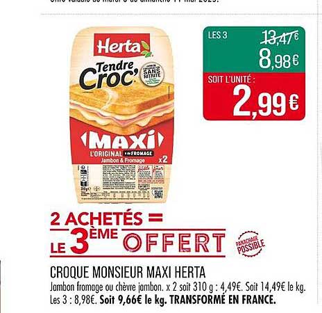 CROQUE MONSIEUR MAXI HERTA