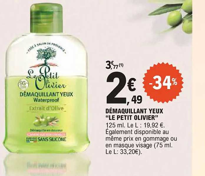 DÉMAQUILLANT YEUX "LE PETIT OLIVIER"