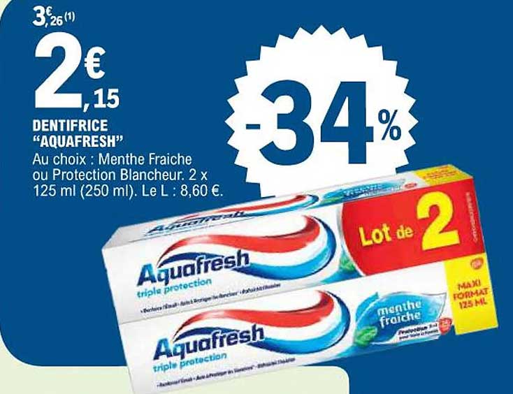 DENTIFRICE "AQUAFRESH"