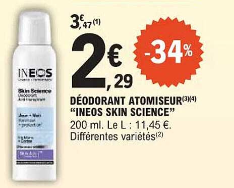 DÉODORANT ATOMISEUR "INEOS SKIN SCIENCE"