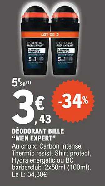 DÉODORANT BILLE "MEN EXPERT"