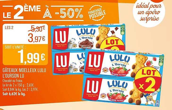 GÂTEAUX MOELLEUX LULU L'OURSON LU