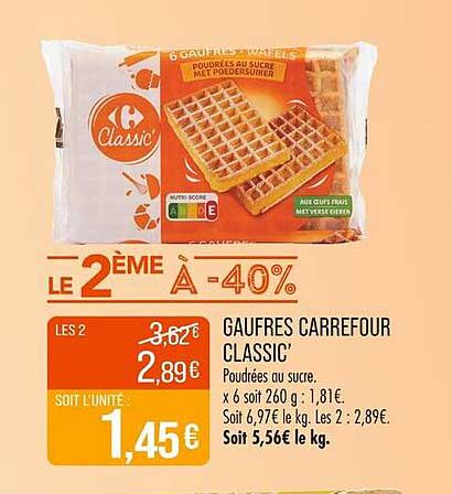 GAUFRES CARREFOUR CLASSIC’