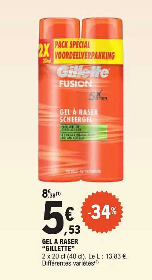 GEL À RASER "GILLETTE"