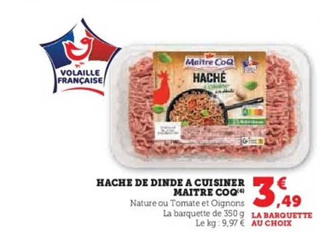 HACHE DE DINDE A CUISINER MAITRE COQ