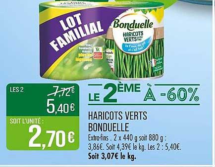 HARICOTS VERTS BONDUELLE