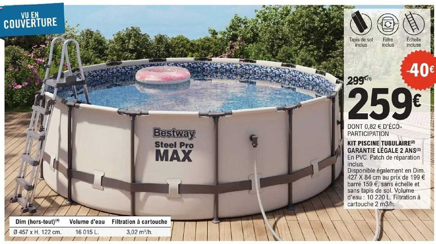 KIT PISCINE TUBULAIRE GARANTIE LÉGALE 2 ANS