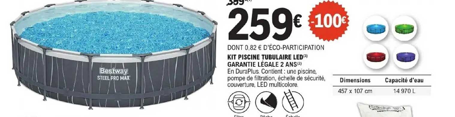 KIT PISCINE TUBULAIRE LED
