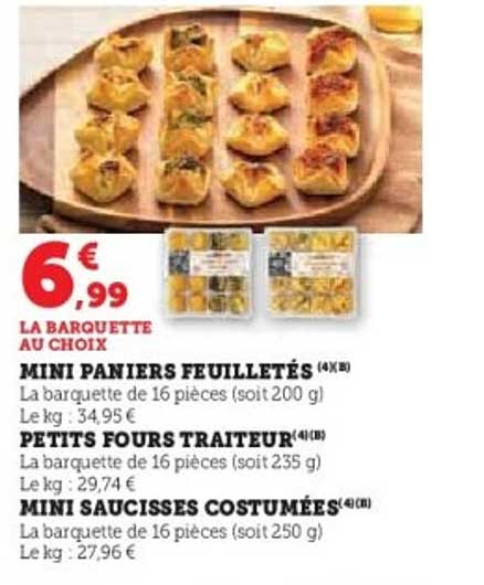 LA BARQUETTE AU CHOIX