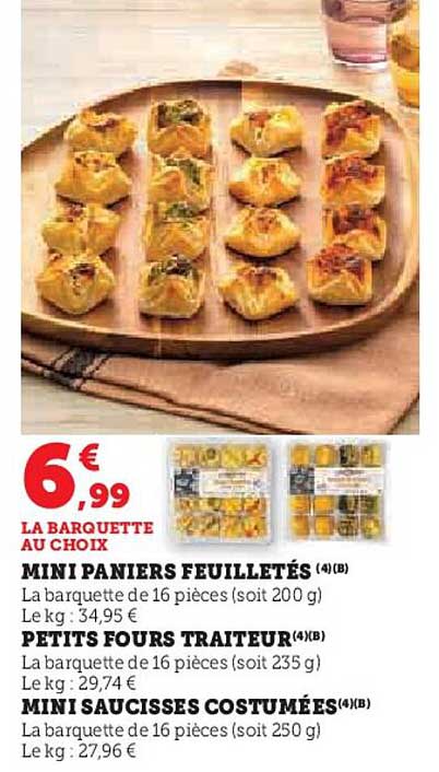 LA BARQUETTE AU CHOIX