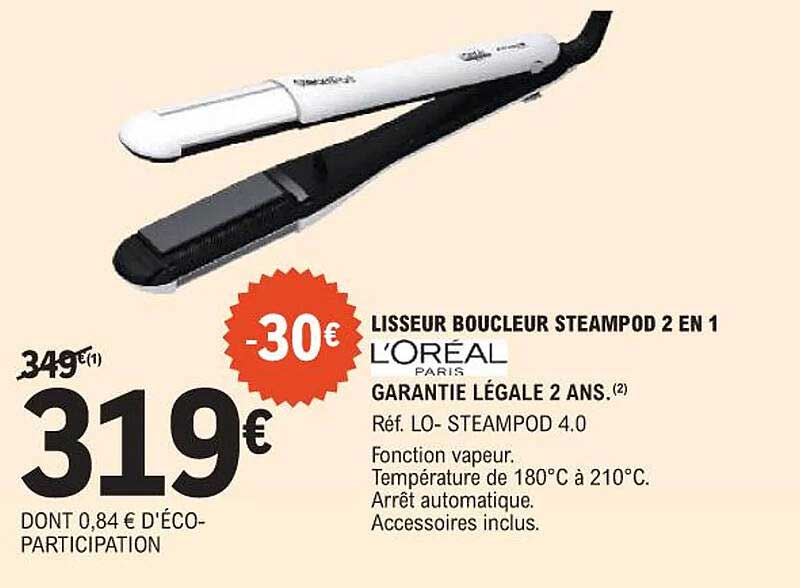 LISSEUR BOUCLEUR STEAMPOD 2 EN 1 L'ORÉAL