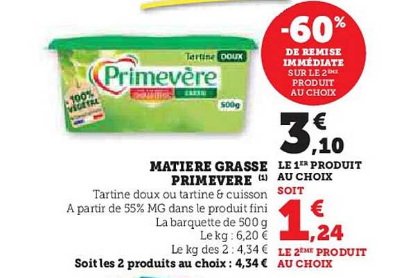 MATIERE GRASSE PRIMEVERE