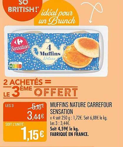 Muffins Nature Carrefour Sensation