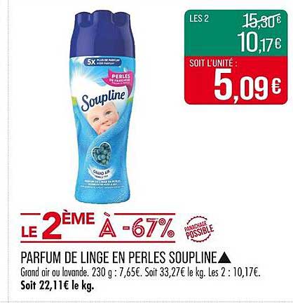 PARFUM DE LINGE EN PERLES SOUPLINE▲