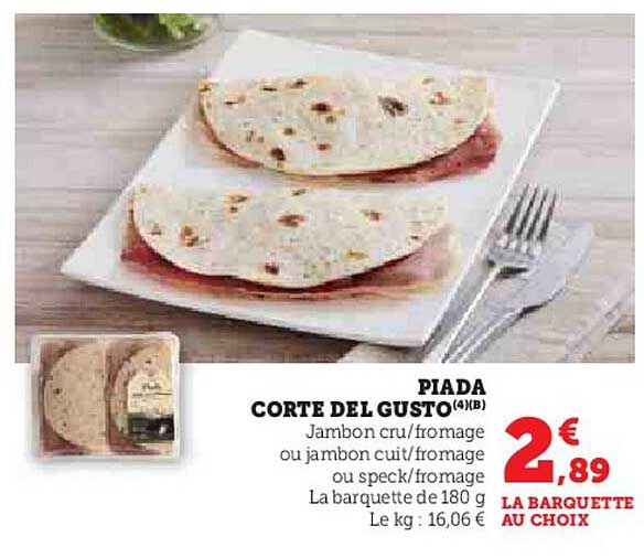 PIADA CORTE DEL GUSTO (4 pièces)