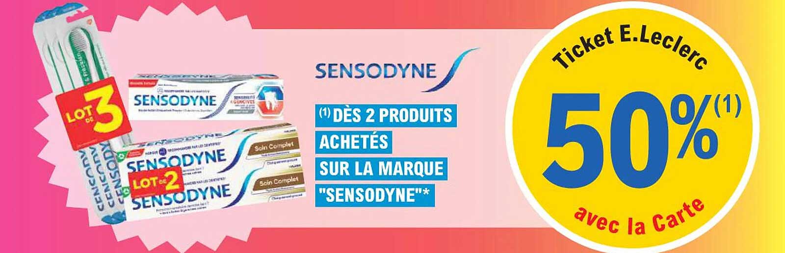 SENSODYNE - 50% avec la Carte E.Leclerc