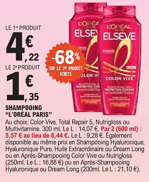 SHAMPOING "L'ORÉAL PARIS"