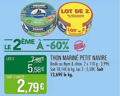 THON MARINÉ PETIT NAVIRE