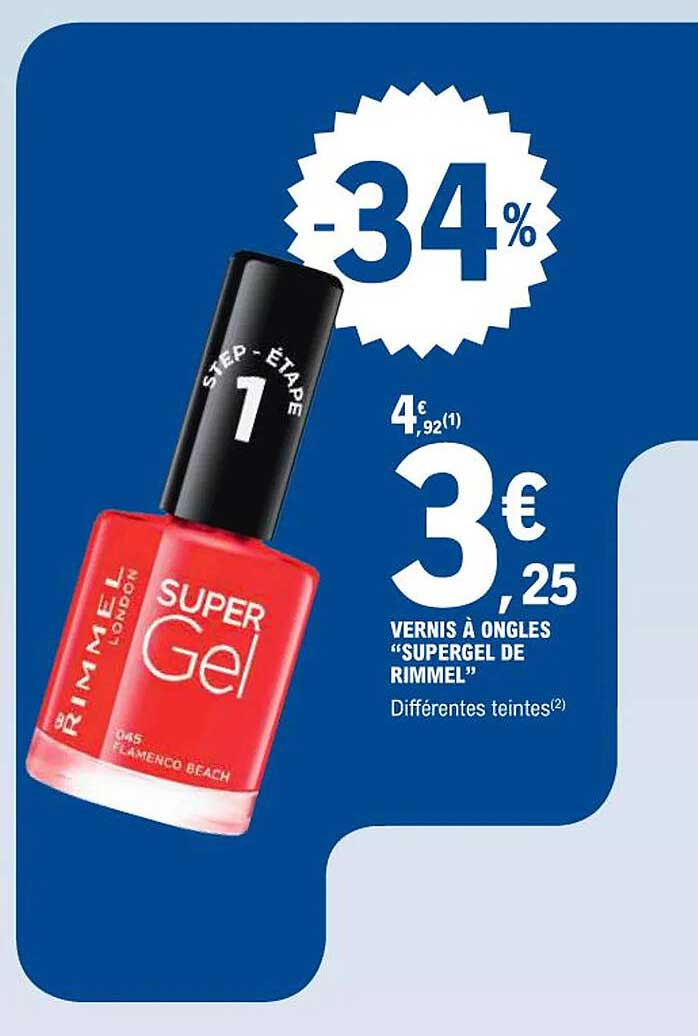 VERNIS À ONGLES "SUPERGEL DE RIMMEL"