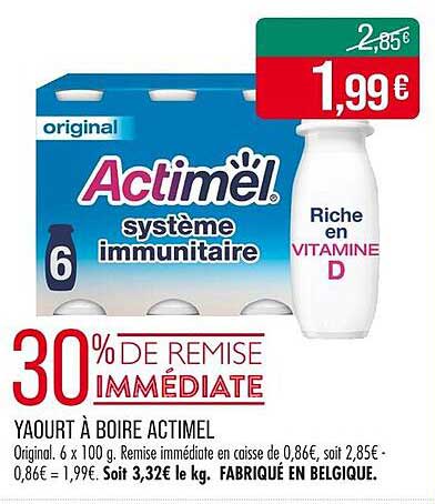 Yaourt à boire Actimel