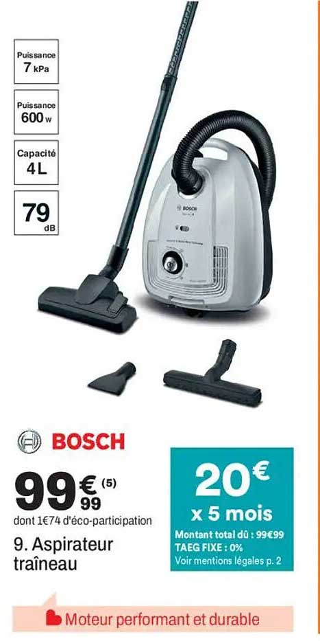 9. Aspirateur traîneau