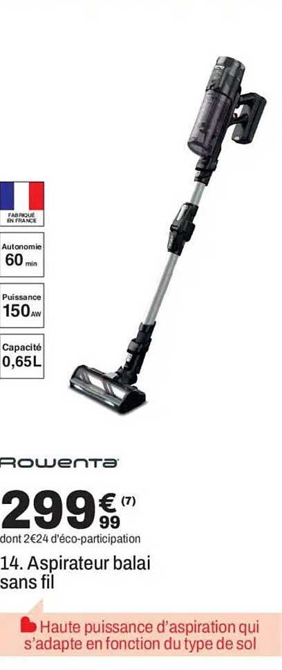 Aspirateur balai sans fil