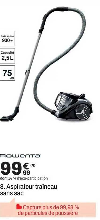 Aspirateur traîneau sans sac
