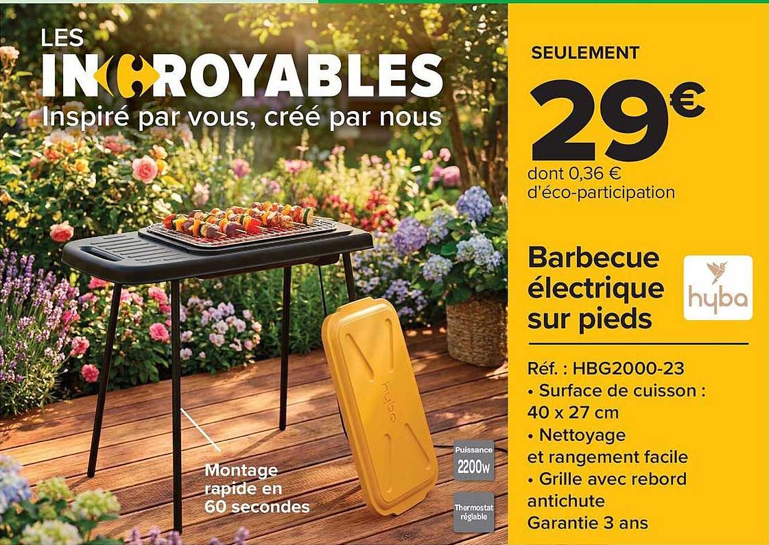 Barbecue électrique sur pieds