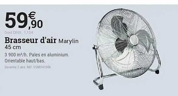 Brasseur d'air Marylin 45 cm