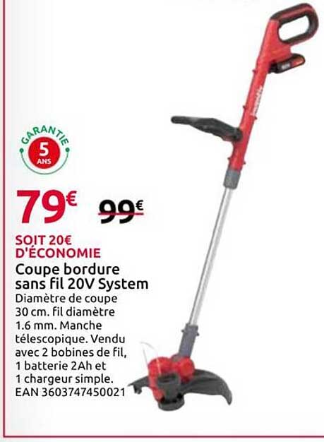 Coupe bordure sans fil 20V System