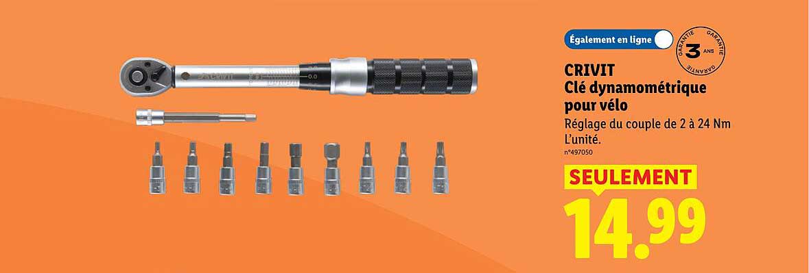 CRIVIT Clé dynamométrique pour vélo
