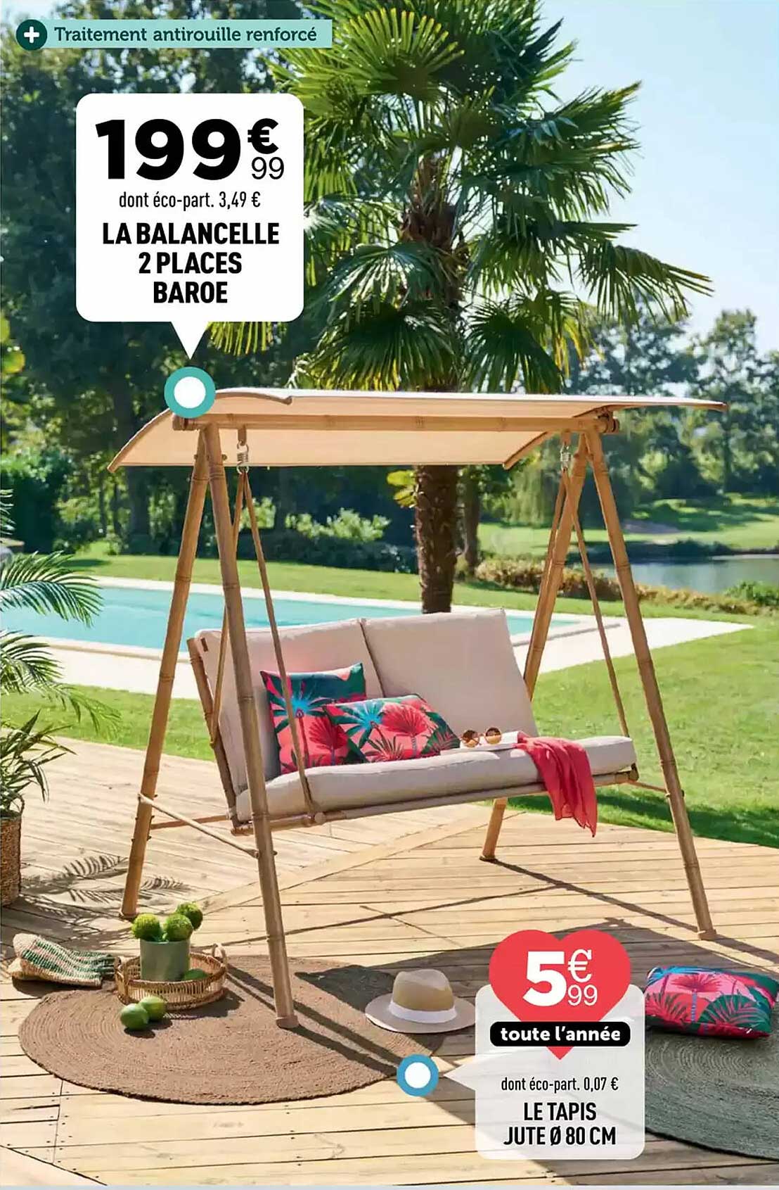 Baroe Promo La Balancelle 2 Places Baroe chez Centrakor - 123Catalogue.fr