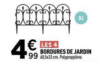 LES 4 BORDURES DE JARDIN 60,5x33 cm. Polypropylène.