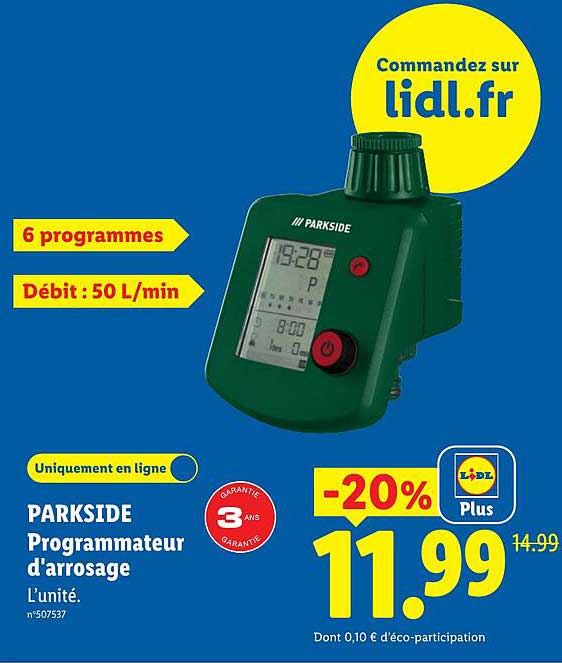 PARKSIDE Programmateur d’arrosage