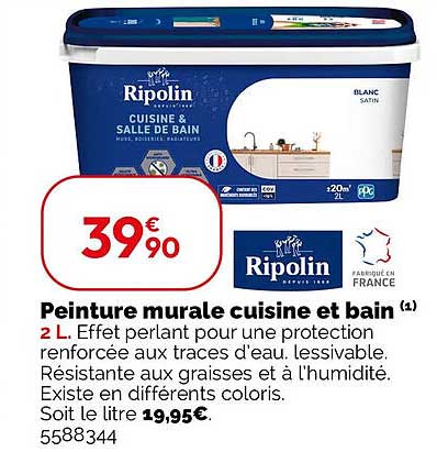 Peinture murale cuisine et bain