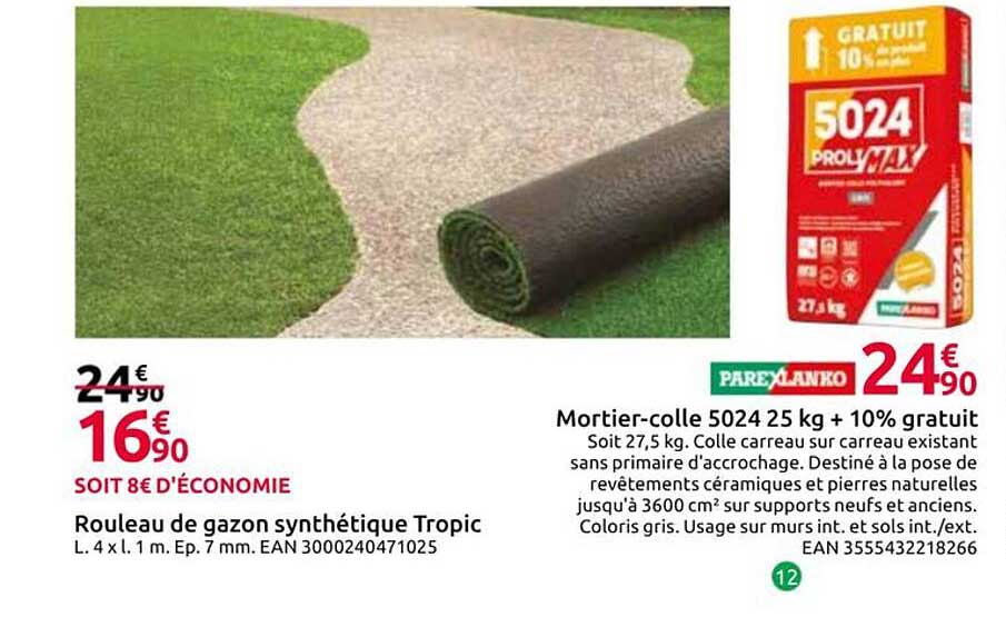 Rouleau de gazon synthétique Tropic