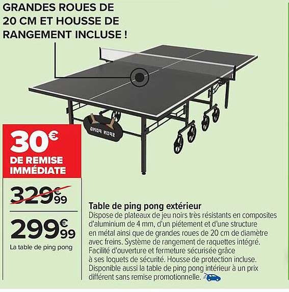 Table de ping pong extérieur