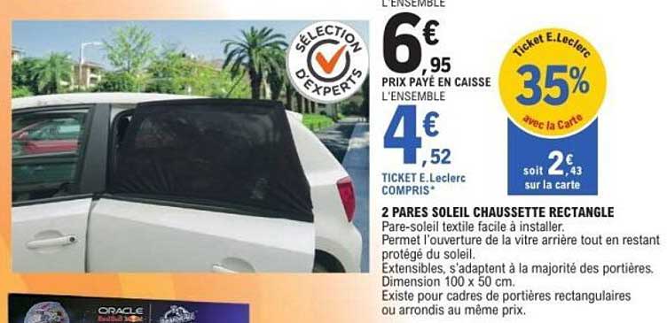2 PARES SOLEIL CHAUSSETTE RECTANGLE