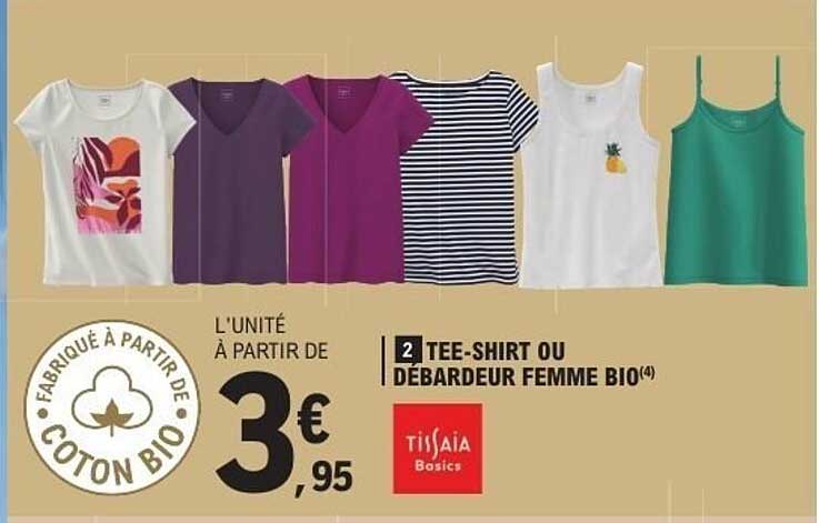 2 TEE-SHIRT OU DÉBARDEUR FEMME BIO