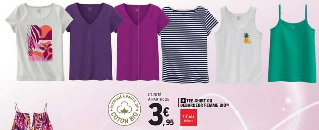 4 TEE-SHIRT OU DEBARDEUR FEMME BIO