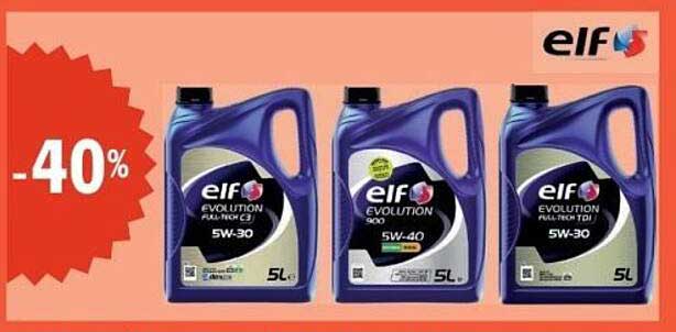 -40% sur l'huile ELF Evolution