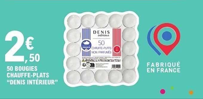 50 BOUGIES CHAUFFE-PLATS "DENIS INTÉRIEUR"