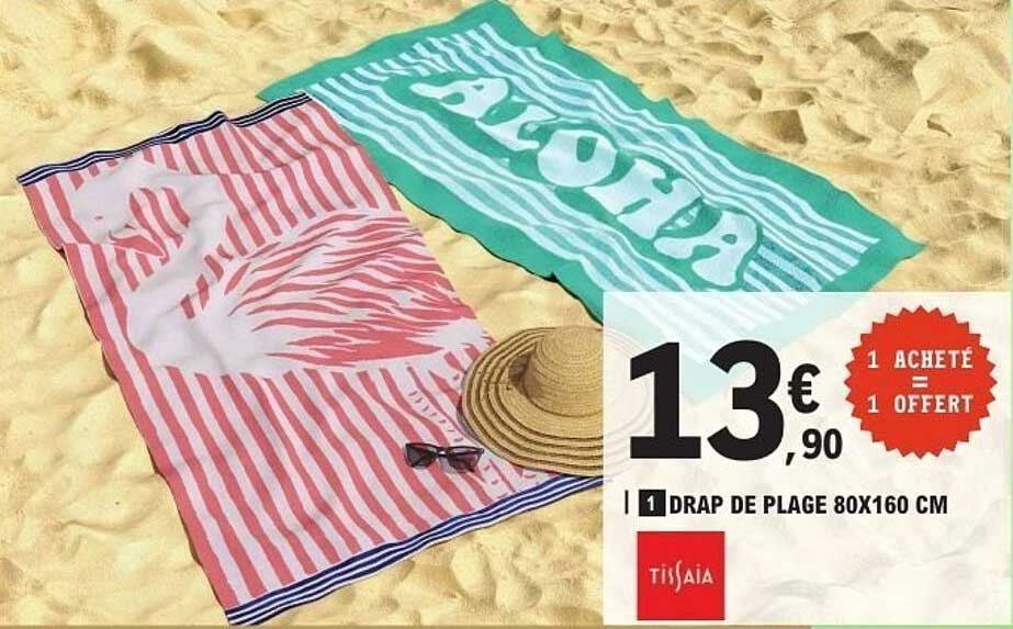 Achat d'un drap de plage TISSAYA : 1 acheté = 1 offert