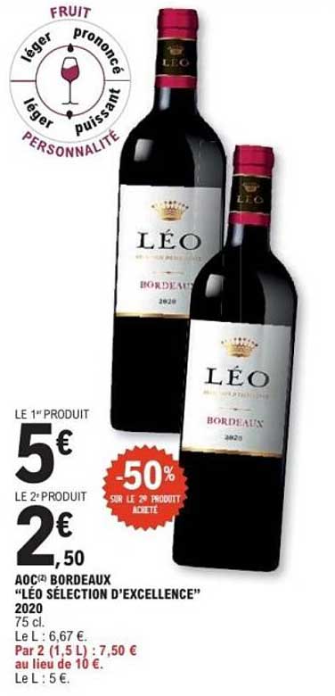 AOC Bordeaux "LÉO SÉLECTION D'EXCELLENCE" 2020