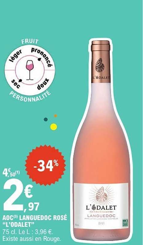 AOC(3) LANGUEDOC ROSÉ "L’DALET"
