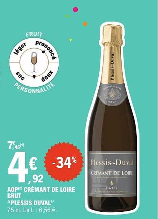AOP(2) Crémant de Loire Brut "Plessis Duval"