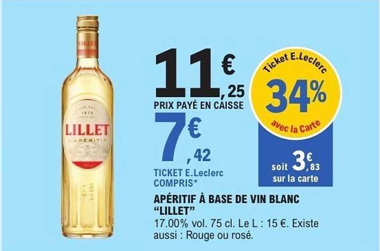 APÉRITIF À BASE DE VIN BLANC "LILLET"